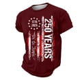 thumbnail image 3 of WAYUTE 250 Anniversary USA Shirt for Man National Flag Colors Patriotic Short Sleeve Crew Neck Tee Casual Holiday 4th of July T-Shirts, 3 of 3