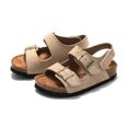 thumbnail image 5 of Kids' Genuine Leather Cork Sandals Adjustable Hook & Loop Beach Shoes for Boys & Girls with Non-Slip Sole, 5 of 12