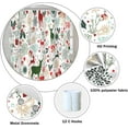 thumbnail image 5 of Merry Christmas Bathroom Shower Curtain Winter Cartoon Elk Snowflakes Red Green Xmas Pattern Shower Curtain Waterproof Durable Holiday Home Decor Shower Curtain with Hooks, 72x84 Inch, 5 of 6