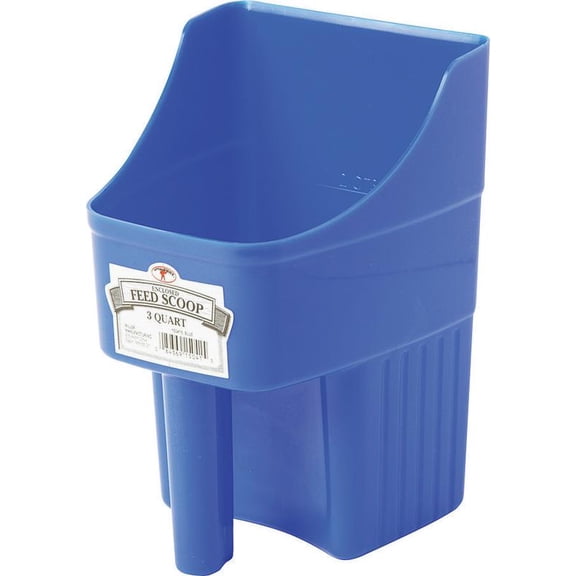 150415 Feed Scoop, Enclosed, Blue Plastic, 3-Qts. - Quantity 12
