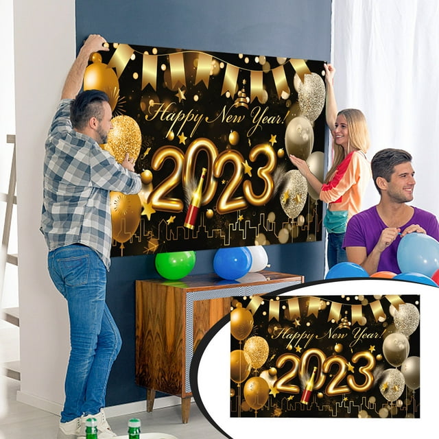 BAOPAI Extra Large New Year Party Banner Fabric Decoration For Celebration Decorations