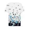 thumbnail image 5 of Drses Womens Short Sleeve Summer Tops Trendy Button Up V Neck T Shirts Loose Comfy Floral Print Blouses Tunics, 5 of 5