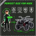 thumbnail image 7 of Conchico 24V Ride on ATV cars, 4 Wheeler Ride on Toys with Front and Rear Storage Racks, Electric Ride on Vehicles for Kids Aged 3-5, LED Lights, Power Display, Crash Bars, Bluetooth, MP3, Black, 7 of 7