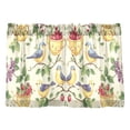 thumbnail image 7 of Yayeee Kitchen Curtains Tier Pair Light Filtering 27"x24" Rod Pocket Short Cafe Window Panel, Birds with Strawberries, 7 of 7