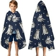 thumbnail image 3 of Siberian Husky Hooded Bath Towel，50"x30" for Ages 3 To 12 Kids, Quick Dry Lightweight Soft Microfiber Hood Beach Towel Cover Up for Kids, 3 of 7