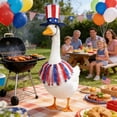 thumbnail image 3 of AZXY 4th of July Porch Goose Outfits, Patriotic Hat & Tulle Tutu Costume Set for 23 Inch Large Goose Statue, Independence Day Lawn & Outdoor Decor, 3 of 6