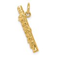 thumbnail image 1 of FB Jewels 14K Yellow Gold 3-D Polished Flute Charm, 1 of 3
