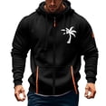thumbnail image 2 of Plus Size Baseball Jackets for Men Men's Cargo Solid Color Multiple Pockets Sports Ditness Training Long Sleeved Hooded Casual Jacket Black Xxl, 2 of 3