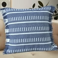 thumbnail image 5 of Ox Bay Bailey 20" x 20" Navy/White Striped Indoor/Outdoor Adult Decorative Throw Pillow, 5 of 13