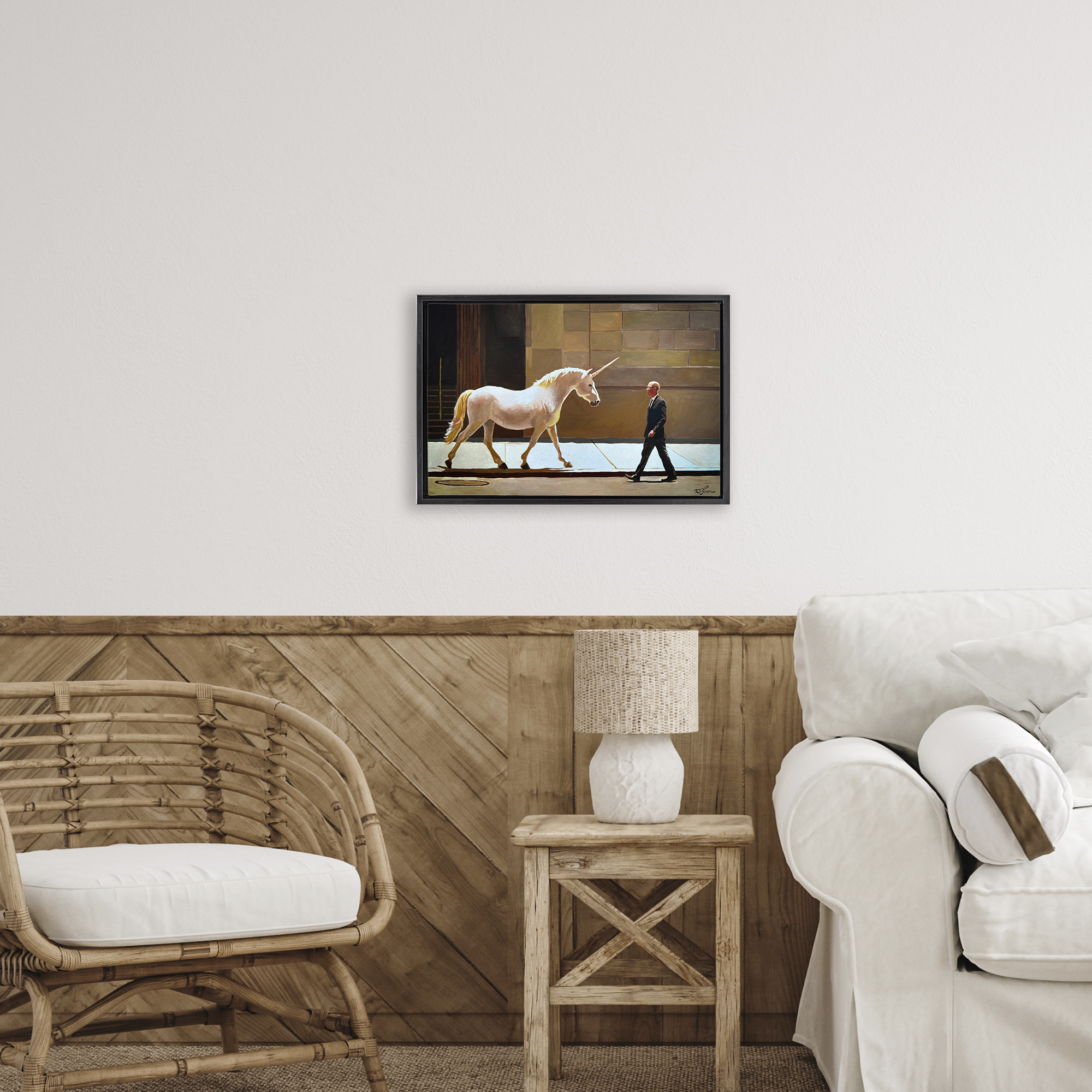 The Exception Proves The Rule Black Framed Floater Canvas Wall Art, design by Keith Thomson
