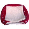 thumbnail image 4 of Foldable Soft Strawberry Pet Igloo Bed with Lovely Paw Prints, 4 of 5
