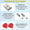 thumbnail image 4 of 2 Pack 6-10 Gauge 12V to 36V Battery Quick Connect/Disconnect with Mounting Bracket 50A Wire Harness Plug Connector Kit, 4 of 5