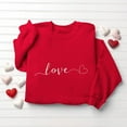 thumbnail image 4 of FDGIU ‌Valentine's Day Shirt Women, Heart Print Long Sleeve T-Shirt with Crew Neck for Valentine's Outfit & Casual Wear, 4 of 6