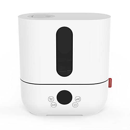 U250 Large Room Whisper Quiet Top Fill Ultrasonic Cool Humidifier with 2 in 1 Water Filter, Low Level Indicator Light, and Auto Shutoff