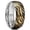 Black & Gold-Zebra Stripe Pattern, variant on 8mm Gold Titanium Rings, Men's Wedding Rings Damascus Steel Pattern Laser Domed Wedding Band for Men Women Comfort Fit and Durable, Size 10