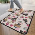 thumbnail image 4 of Yorkie and Pioneer Flower Door Rugs,Washable Non Slip Door Mats Indoor,Decorative Door Mats,Entry Mat Indoor for Entrance,Bedroom,Kitchen,Bathroom,30"x17", 4 of 6