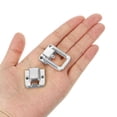 thumbnail image 4 of Cerradura de gancho 1.5" x 1", 12 Paquete de hebilla metálica para caja de joyería, caso de madera, plata, 4 of 7