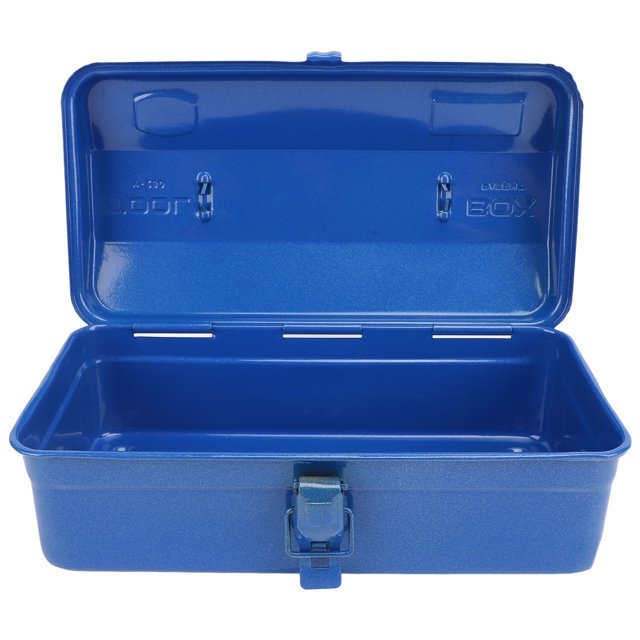 Portable Storage Box, Blue Toolbox Metal Structure High Load Bearing Portable Tool Storage Organizer for Workshop Garage Car Job Site