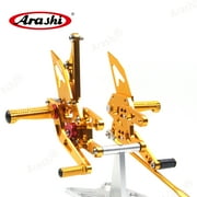 Arashi(Version 2.0) Adjustable Rearsets for KAWASAKI NINJA ZX10R ZX1000 2004 2005 Motorcycle Accessories Racing Foot Pegs Footrests Rear Sets ZX-10R Gold