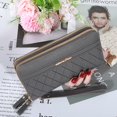 thumbnail image 1 of Cartera larga para mujer, monederos para mujer, monedero con borlas, tarjetero, carteras con doble cremallera, bolso de mano de cuero Pu, bolso de dinero de lujo para teléfono Tan Jianjun unisex, 1 of 2