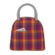 thumbnail image 1 of Balery Orange and Purple Plaid Bolsa de Almuerzo para Mujeres, Caja de Almuerzo, Bolsa de Almuerzo Pequeña Impermeable, Tote de Almuerzo Reutilizable con Gran Capacidad, 1 of 6