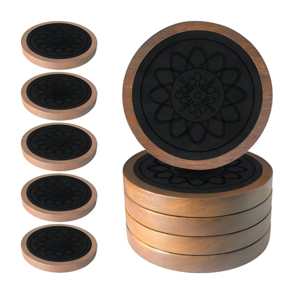ARLAJO 2026 New Wood Coasters for Drinks,Absorbent Coaster Sets of 1, Tabletop Protection