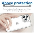 thumbnail image 2 of Case for iPhone 13 Pro Case Slim Dropproof [Defend from Drop/Scratch/Slip/Fingerprint] Clear Acrylic Hard Back Soft TPU Bumper Hybrid Phone Cover for iPhone 13 Pro-Crystal Clear, 2 of 16