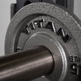 thumbnail image 4 of Titan Fitness 5 LB Cast Iron Olympic Plates, Sold In Pairs, Classic Weight Plate Design, Silver Hammer Finish, 4 of 8