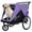 Purple, variant on 2-in-1 Dog Bike Trailer, Heavy Duty 100lbs Pet Stroller Cart Bicycle Carrier, Easy Folding Cart Frame with Quick Release Wheels and Internal Leash, Blue