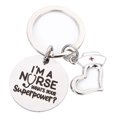 thumbnail image 1 of Nurse Charm Keychain Engraved Stainless Steel Heart Key Chain Nurse Keychain, 1 of 10