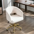 thumbnail image 3 of CAROCC Home Office Task chair with wheels, Upholstered Home Office Desk Modern Swivel Accent Chair, 3 of 9