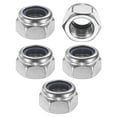 thumbnail image 1 of Uxcell 5-Pack Metric Nylon Insert Hex Lock Nuts, M16 x 2mm Thread 304 Stainless Steel Self-Locking Locknuts for Industrial, 1 of 7