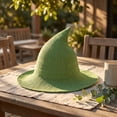 thumbnail image 4 of SAWOBUUN Cotton Yarn Witch Hat for Kids & Adults Soft Knitted Pointed Wizard Hat Foldable Halloween Accessory, 4 of 9