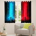 thumbnail image 2 of Manfei Modern Cool Lightsaber Blackout Curtains Set of 2 (52x84 Each),Cartoon Light Sword Window Curtains,Neon Red Blue Curtains and Drapes For Boys Kids,Breathable Home Decor, 2 of 6