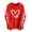 #13-Red, variant on Craaazy Women's Valentines Oversized Drawstring Hoodies Gifts