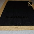 thumbnail image 6 of Jaipur Art And Craft Black Beige Border Jute Area Rug Rectangle Hand Braided Carpet (2.6x6 Sq ft), 6 of 7