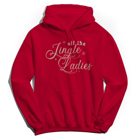 Haywood & Main All The Jingle Graphic Red Men's Cotton Pullover Hoodie