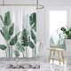 thumbnail image 1 of Mildew Resistant Shower Curtain 180 X 180 cm Green Leaves Turtle Leaf Shower Curtain Washable And Waterproof, 1 of 5