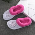 thumbnail image 5 of Puntoco Plush Slippers Outdoor House Shoes Clearanc Couple Women Winter Home Slippers Keep Warm Non-Slip Indoors Bedroom Floor Shoes White 6(36), 5 of 8
