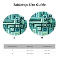thumbnail image 7 of YFYANG Round Fitted Table Cloth, Waterproof Green Abstract Watercolor Geometric Pattern Polyester Table Cover, Indoor Outdoor Decorative Tablecloths with Elastic Edge, 7 of 7