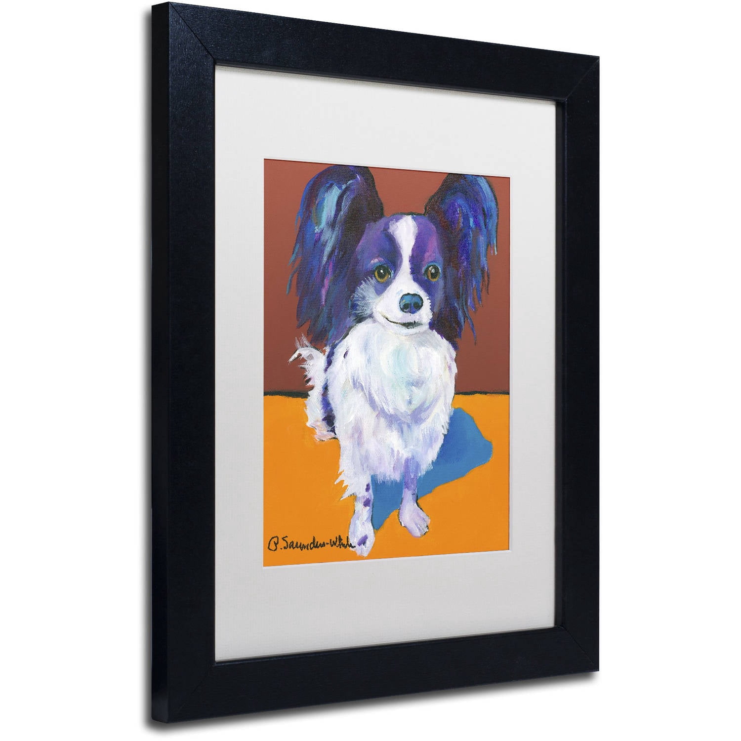 Trademark Fine Art "Nik" Canvas Art by Pat Saunders-White, White Matte, Black Frame