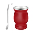 thumbnail image 3 of Juego de mate de calabaza de 230 ml, taza de té tradicional para dormitorio, hogar y oficina. Rojo, 3 of 9