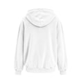 thumbnail image 4 of KHONTS Velvet Zip up Hoodie for Women Fashion Long Sleeve Hooded Sweatshirts Cozy Fall Winter Jackets Tops White XL, 4 of 5