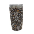 thumbnail image 1 of Taza de café con forma de diamante de 600 ml, termo de agua de acero inoxidable 304 con diamantes de imitación Leopardo dorado, 1 of 7