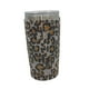 thumbnail image 1 of Taza de café/agua termo de 600 ml con diamantes de imitación, acero inoxidable 304. Leopardo dorado, 1 of 7