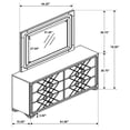 thumbnail image 7 of Coaster Penelope 6-drawer Rectangular Wood Dresser with Mirror Black, 7 of 7
