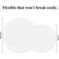 thumbnail image 2 of 100PCS Disposable Plates - White with Gold Rim for Christmas Party/Wedding, 2 of 11