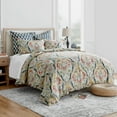 thumbnail image 2 of Levtex Home - Moreno Duvet Cover Set - Twin Duvet Cover + Two Standard Pillow Cases - Traditional Damask - Red, Blue, Grey, Gold, Teal - Duvet Cover (66 x 88in.) and Pillow Case (26 x 20in.) - Cotton, 2 of 6