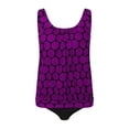 thumbnail image 4 of Hessimy Tankini Tops For Women Twist V Neck Swimsuits for Big Busted Ruched Tummy Control Bathing Suits Top(Z013-Purple,3XL), 4 of 5