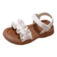 thumbnail image 3 of Tigivemen Toddler Girls Dress Sandals Summer Water Shoes for Kids Flowy Open Toe Sandal with Soft Sole Non Slip White Size 11, 3 of 6